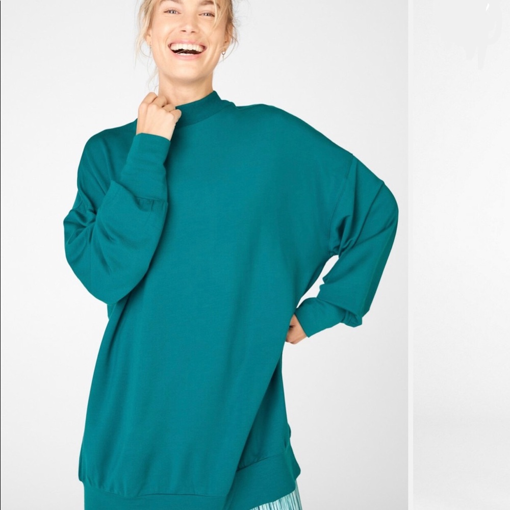 Fabletics Jody Mockneck Pullover Size S Sweatshirt Color Shallow